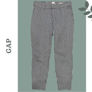 🛍️3/$40 GAP Navy Blue and White Checkered Pants Ankle Length Size 6